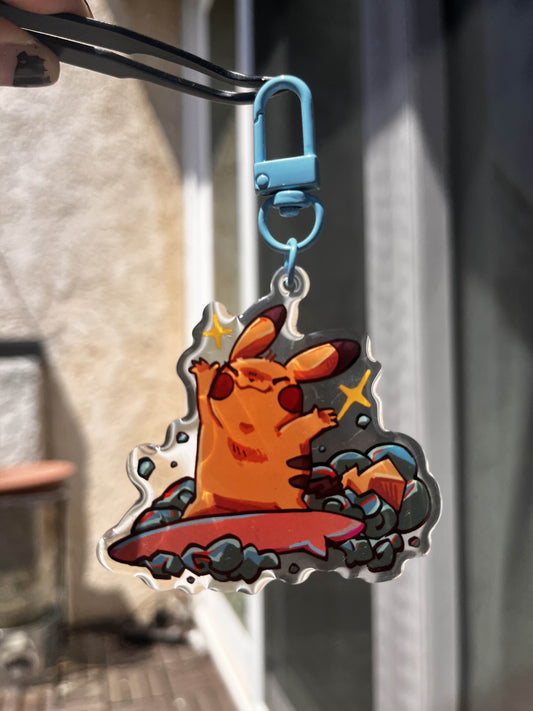 Surfing Pika🌊 keychain!