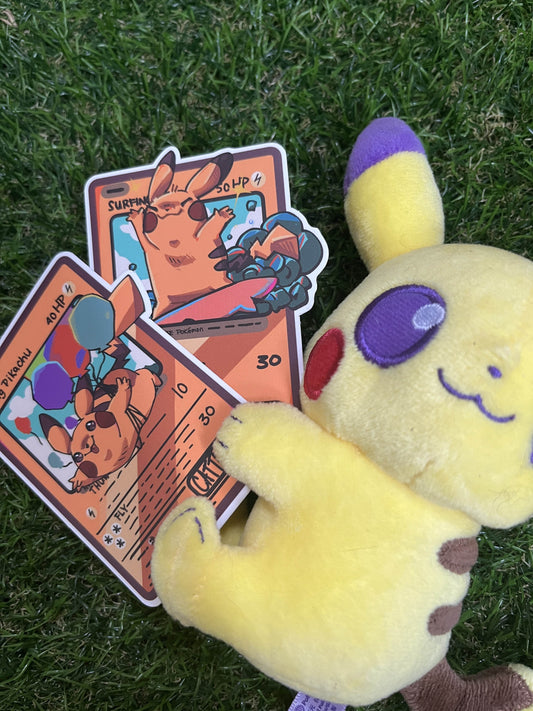 TCG stickies! Flying🎈 and Surf🏄 pikas