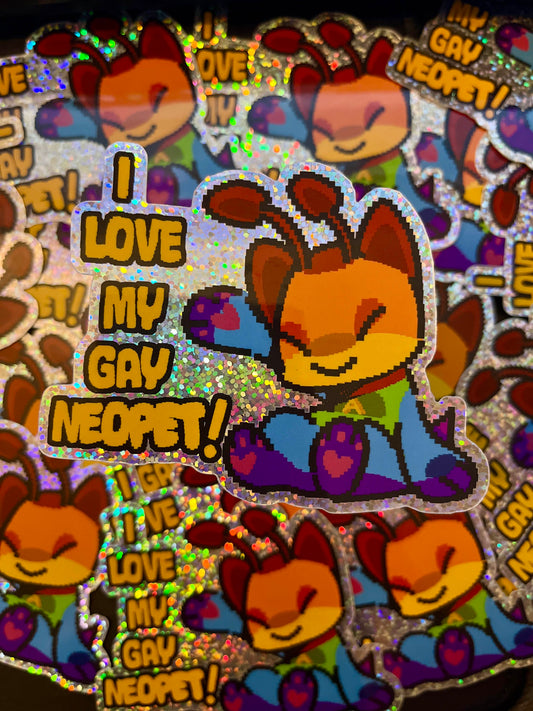I love my gay neopet sticker!!!
